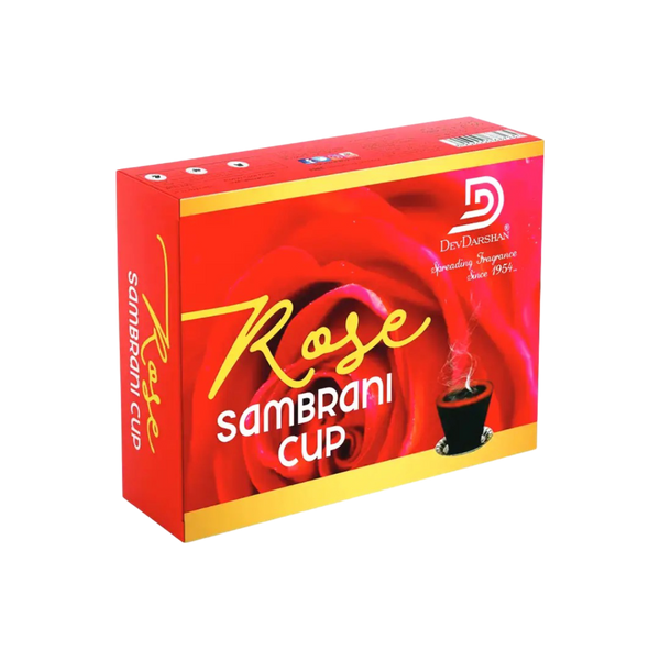 Rose Sambrani Havan Cups (12 Cups)