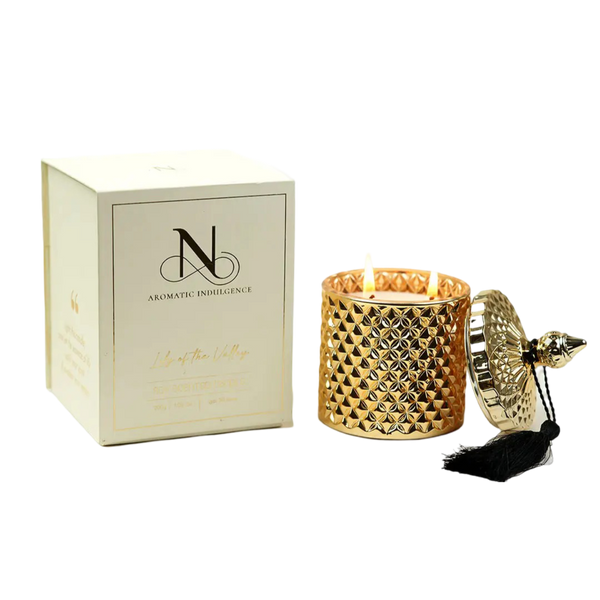 Crystal Jar Lily of the Valley Soy Scented Candle (200g)