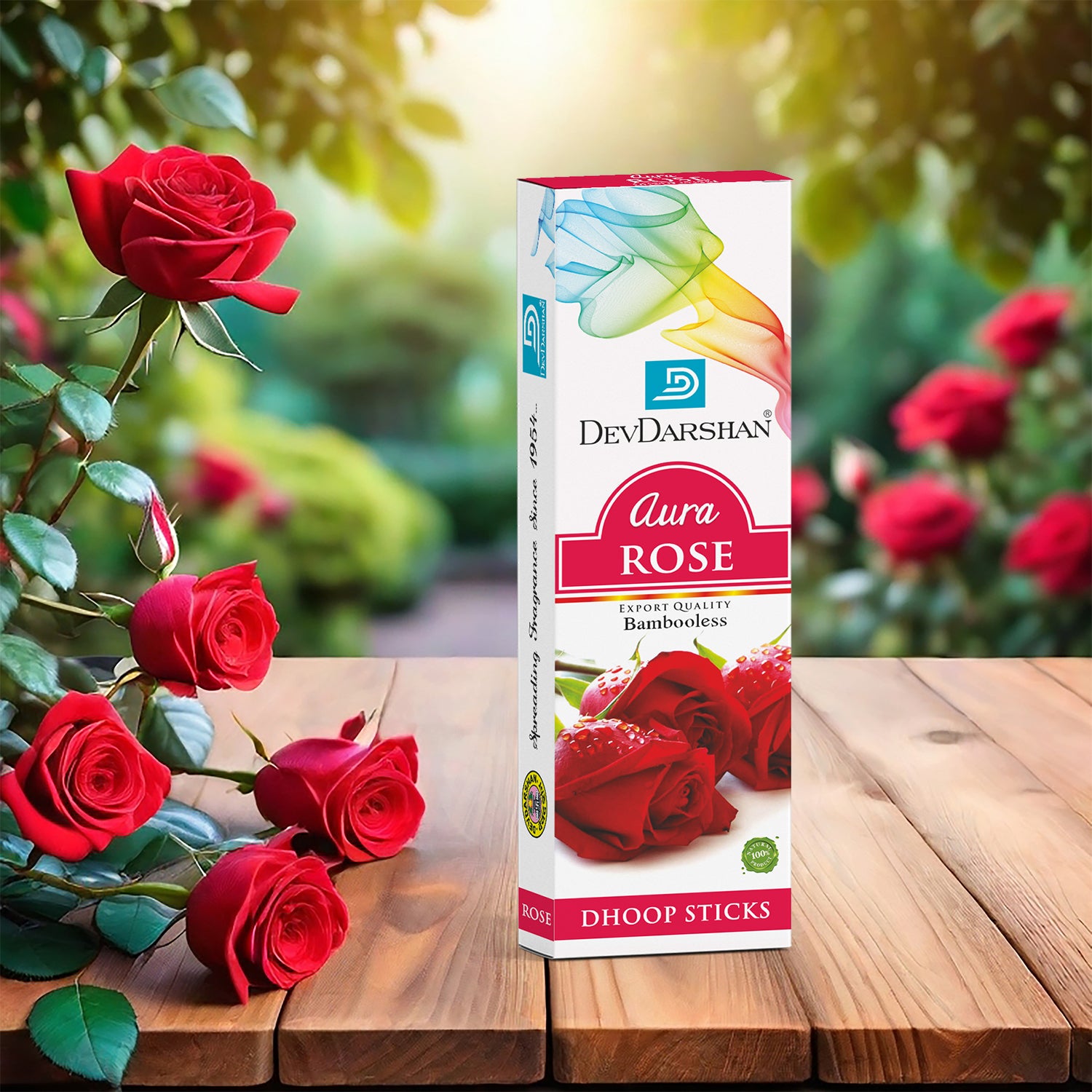 Aura Dry Dhoop Sticks (10 Sticks) Rose 3