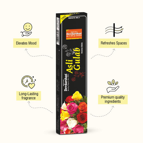 Asli Gulab Incense Sticks (100g)
