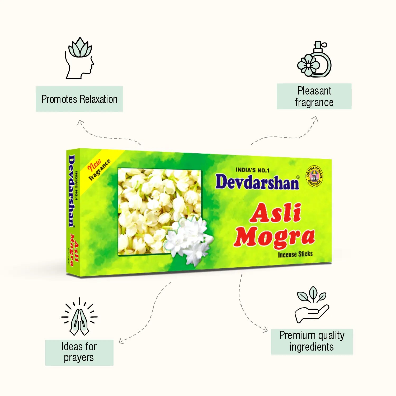 Asli Mogra Incense Sticks (25g)