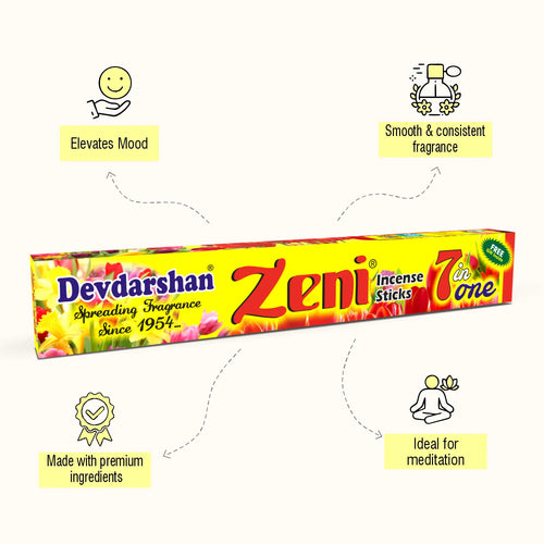 Zeni 7 in 1 Incense Sticks (15 Sticks)