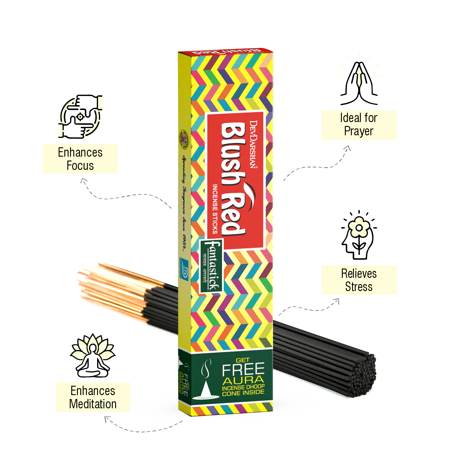 Blush Red Incense Sticks 2