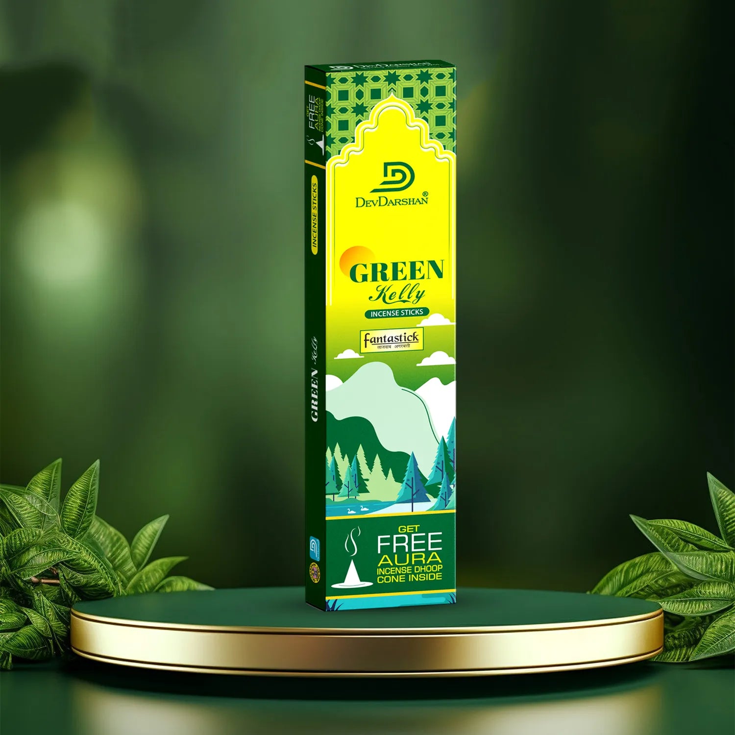Green Kelly Incense Sticks with Free Dhoop Cones (100g)
