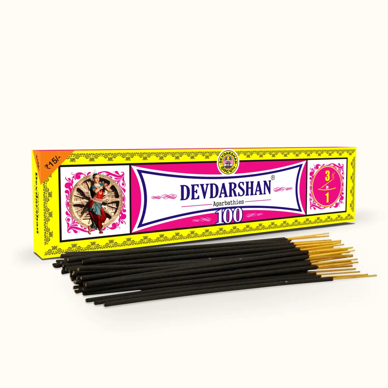 Shop Devdarshan 100 Incense Sticks - 3 in 1 Combo Pack