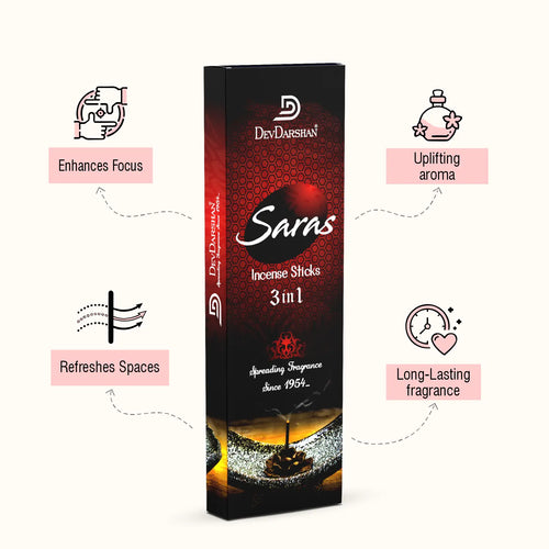 Saras 3 in 1 Incense Sticks (40g)