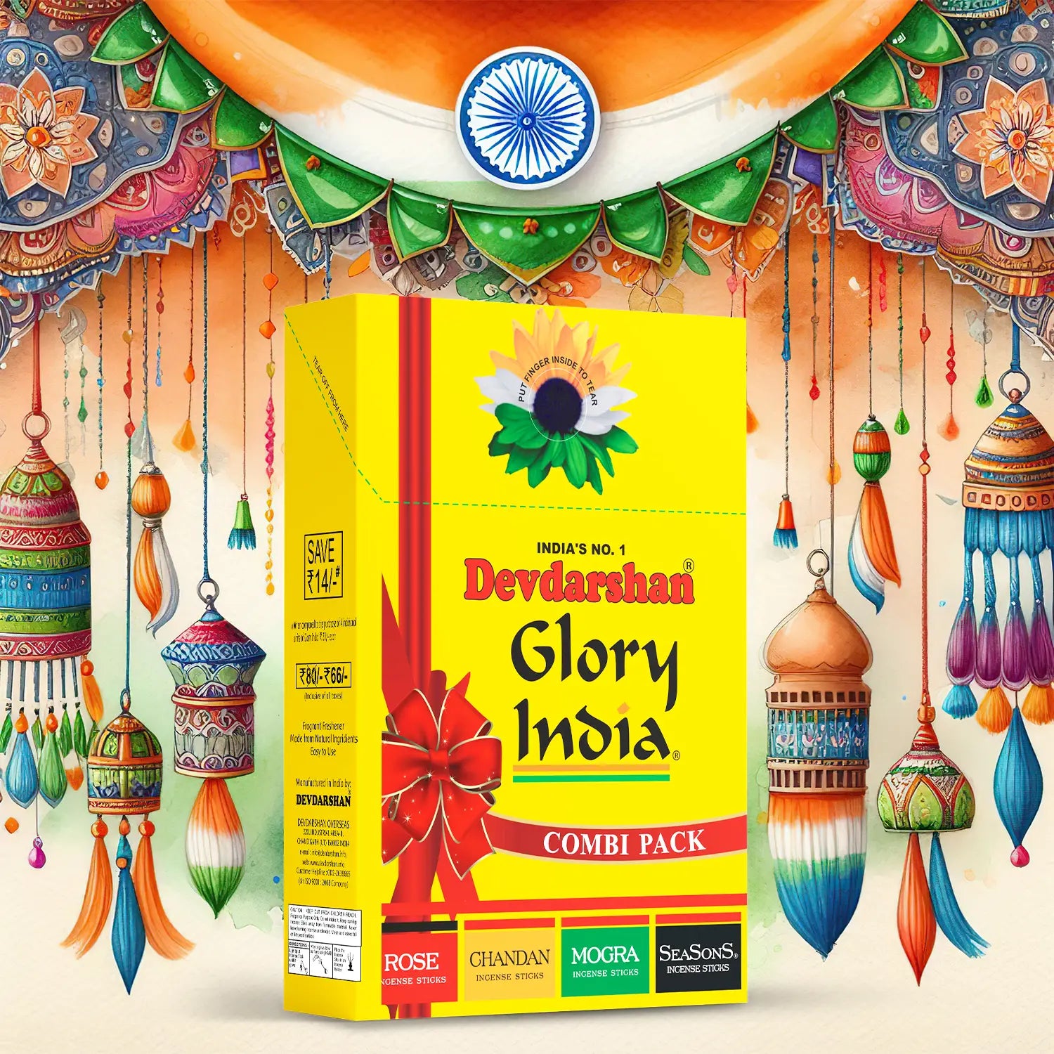 Combo Glory India Incense Sticks (15 Sticks) 4