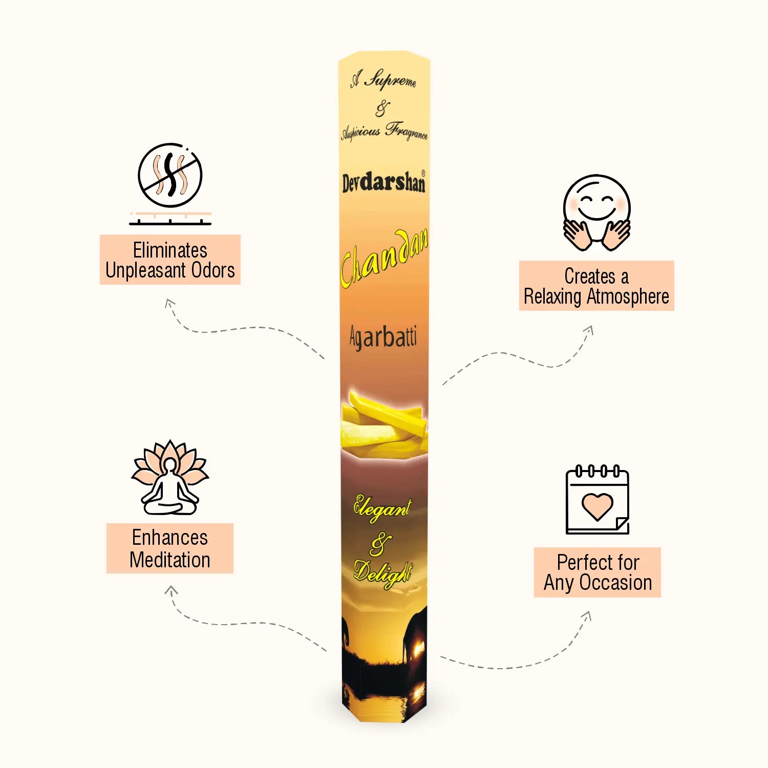 Chandan Incense Sticks Hexa Pack (20g) 3