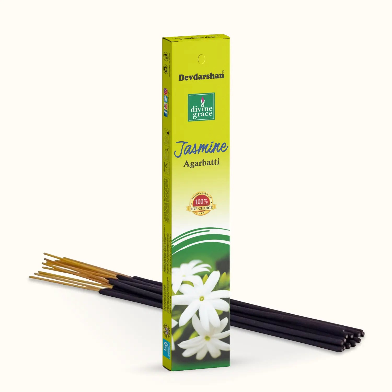 Shop Divine Grace Jasmine Incense Sticks – Floral Fragrance