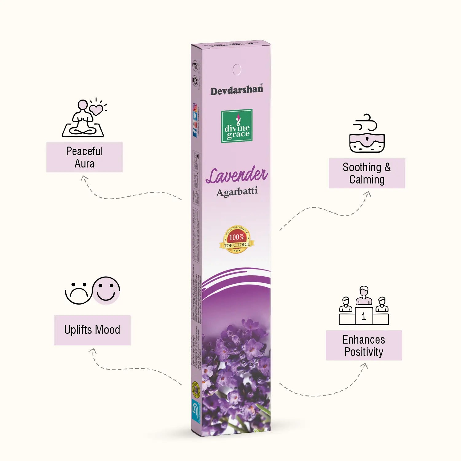 Lavender Divine Grace Incense Sticks (15g)