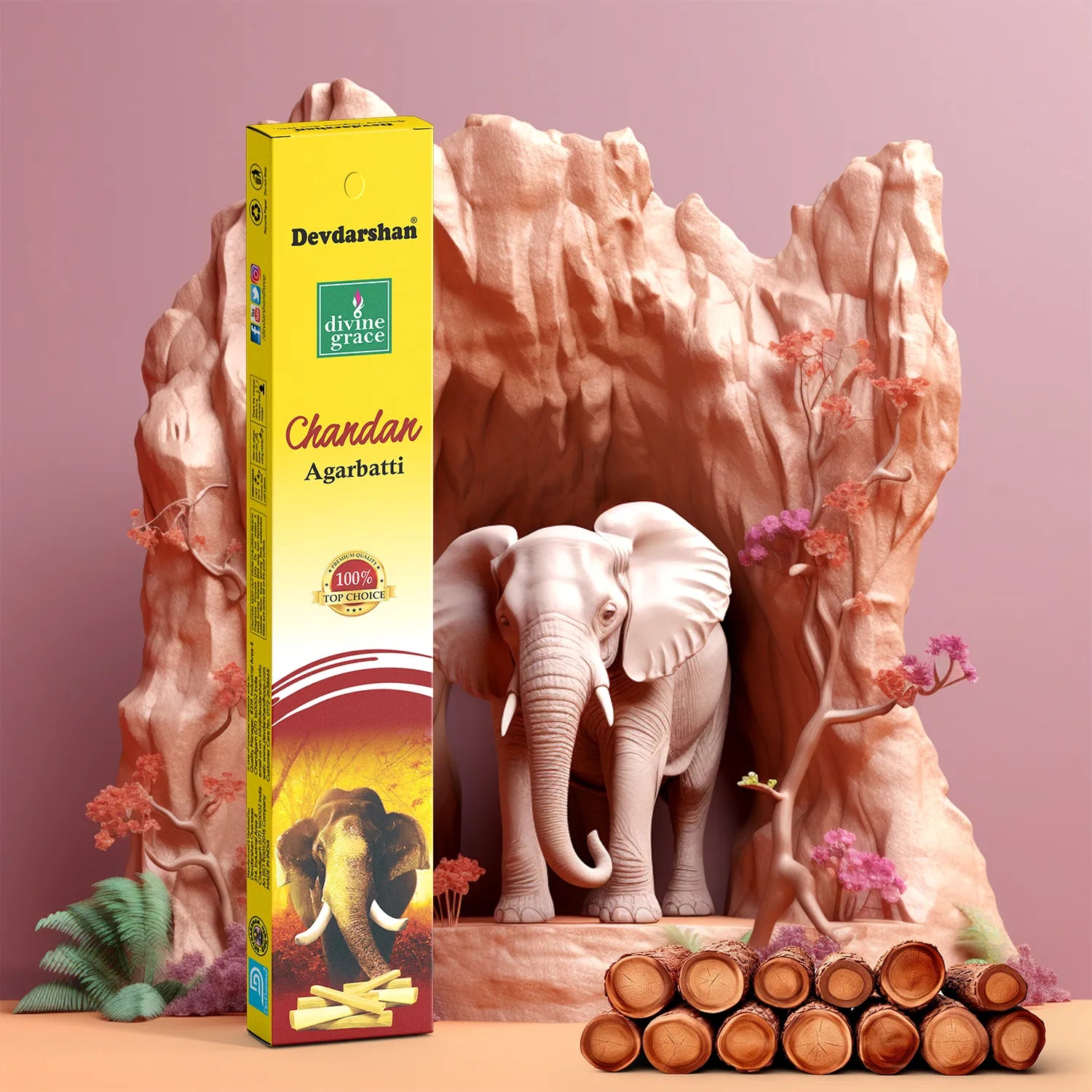 Chandan Divine Grace Incense Sticks (15g)