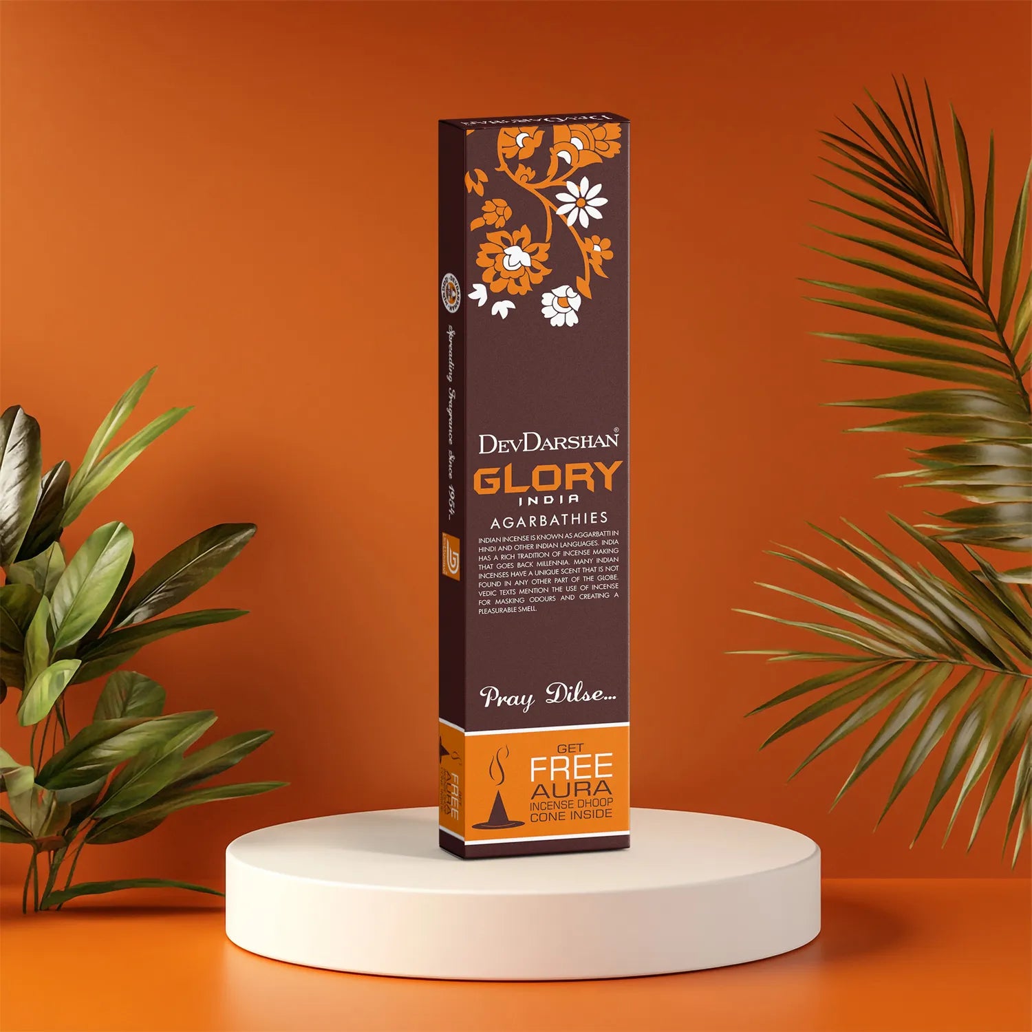 Glory India Incense Sticks with Free Dhoop Cones (80g)