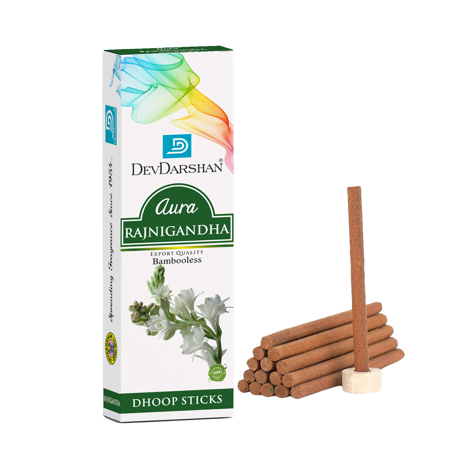 Buy Aura Rajnigandha Dry Dhoop Sticks - Gentle Floral Essence