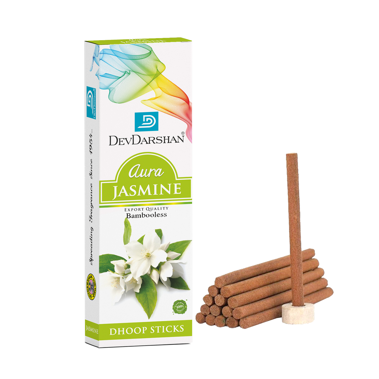 Jasmine Dry Dhoop Sticks - Smooth Burn, & Long-Lasting