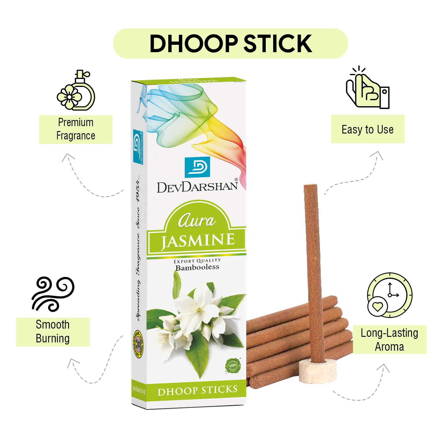 Aura Dry Dhoop Sticks Jasmine
