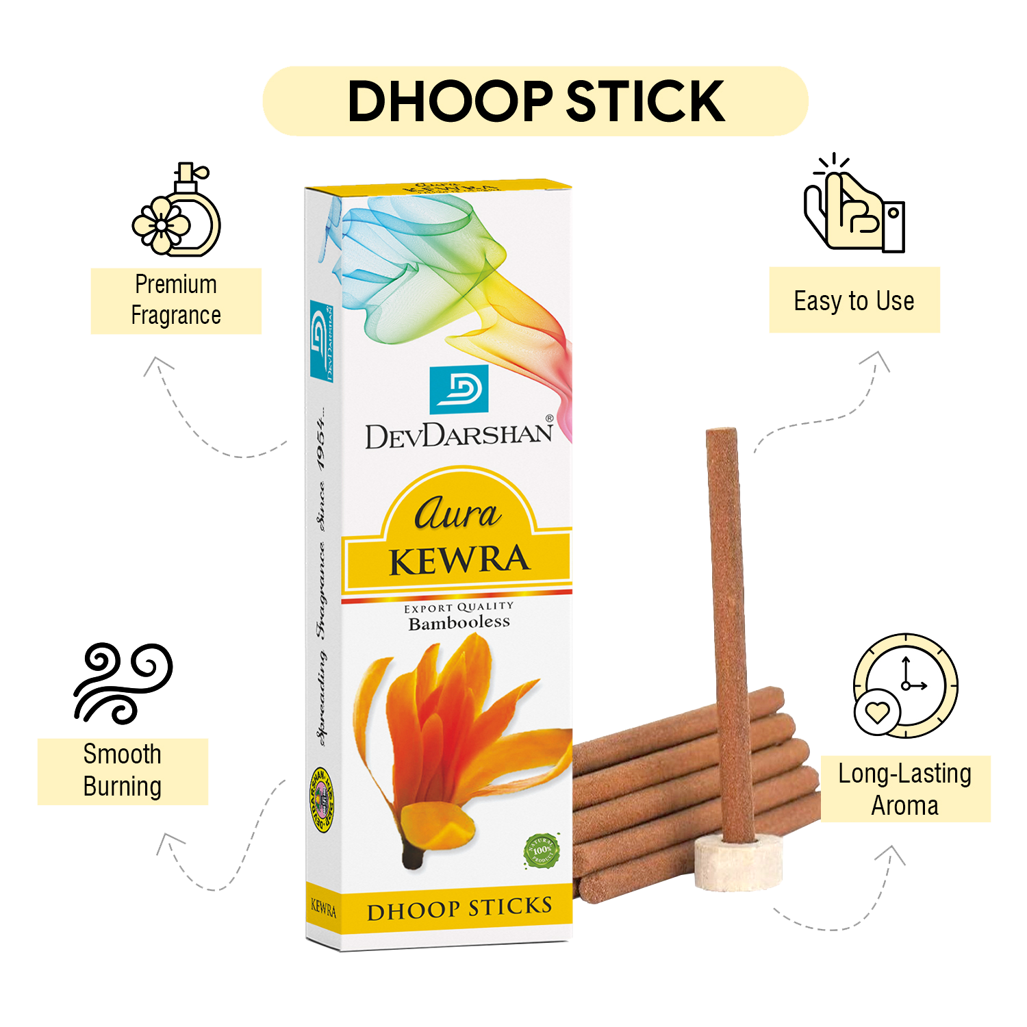 Aura Dry Dhoop Sticks Kewra