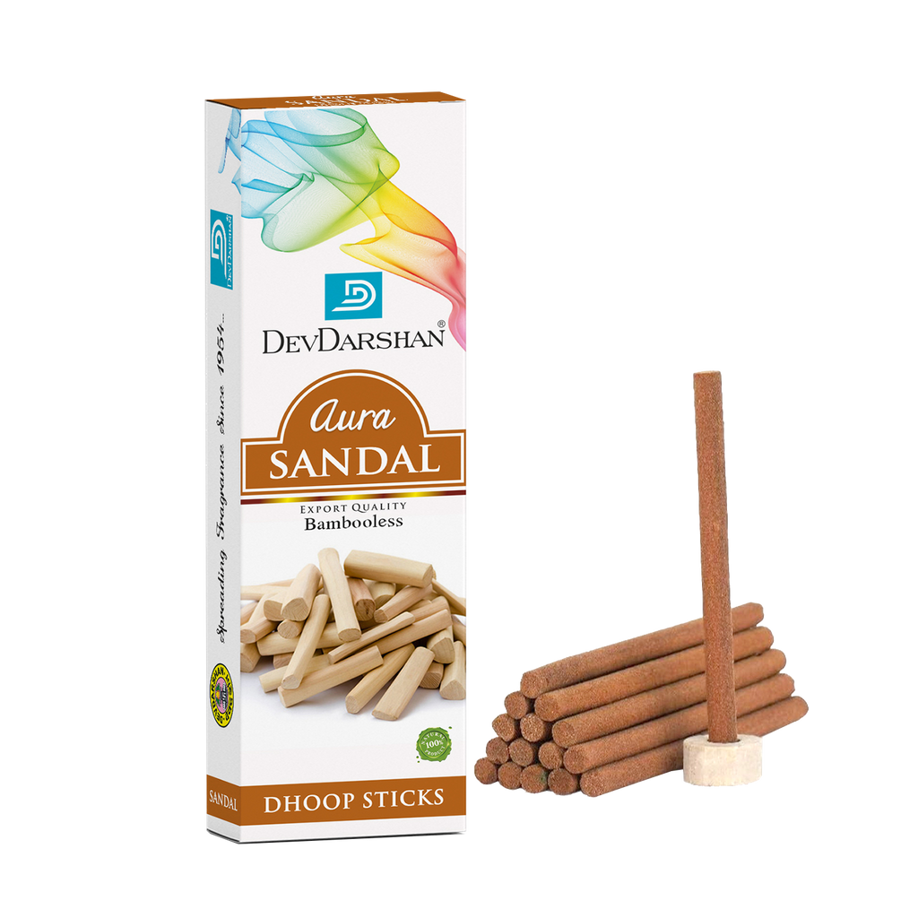 Buy Aura Sandal Dry Dhoop Sticks - Pure Woody Aroma