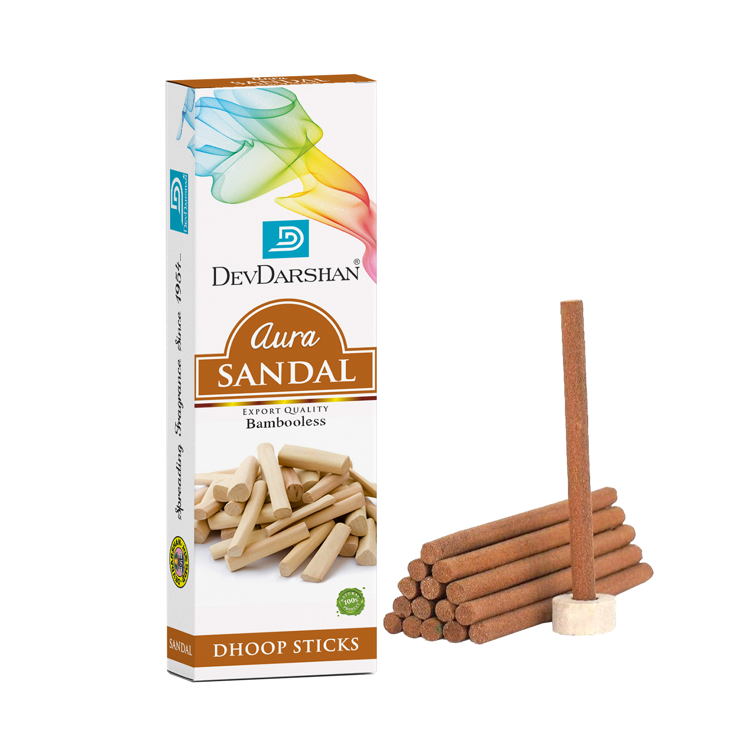 Buy Aura Sandal Dry Dhoop Sticks - Pure Woody Aroma