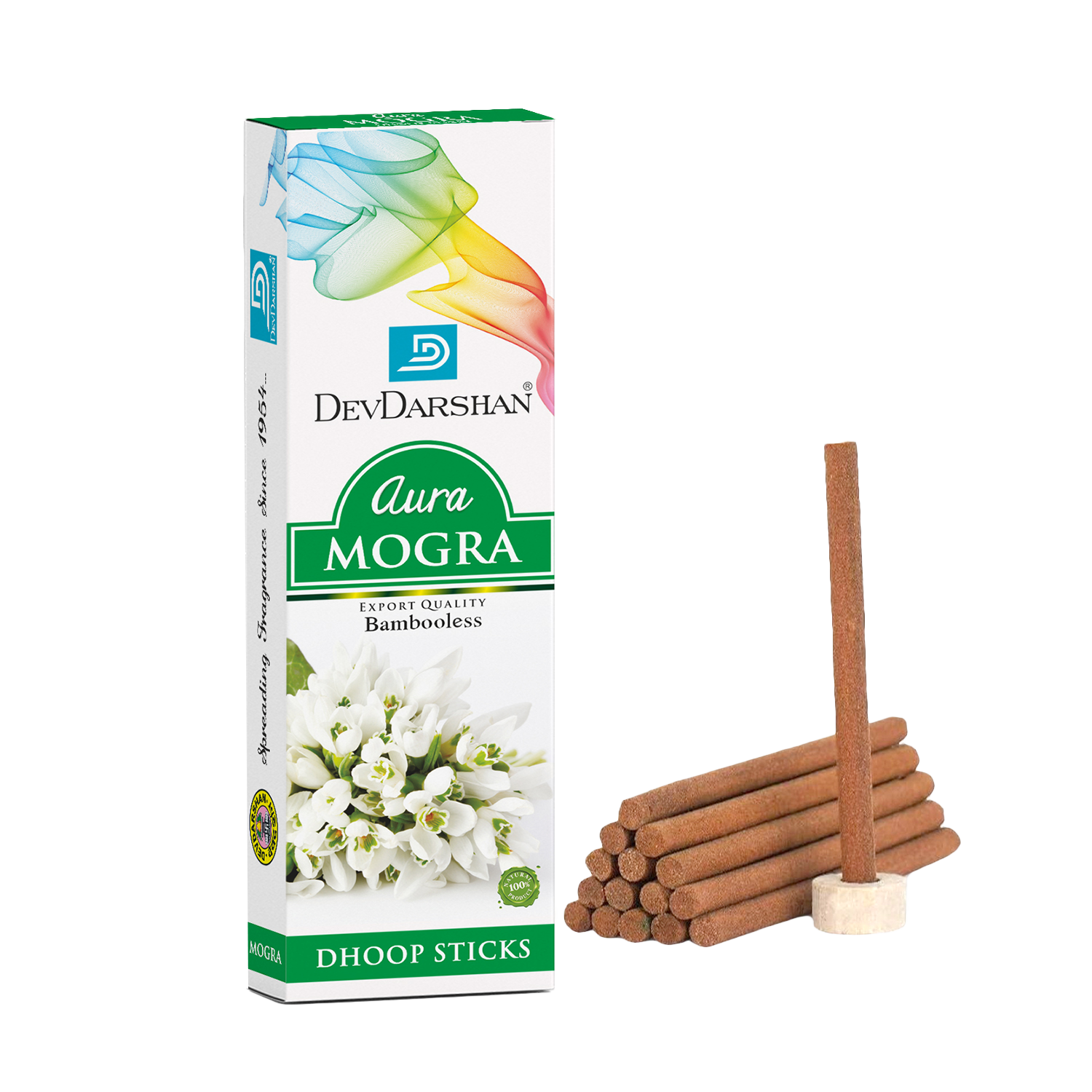 Shop Aura Mogra Dry Dhoop Sticks - Soft & Floral Aroma