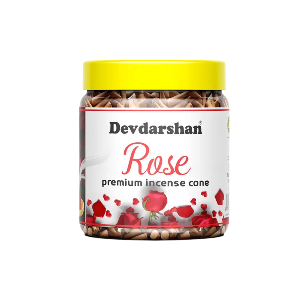 Buy Rose Dhoop Cone Jar – Relaxing Rose Aroma