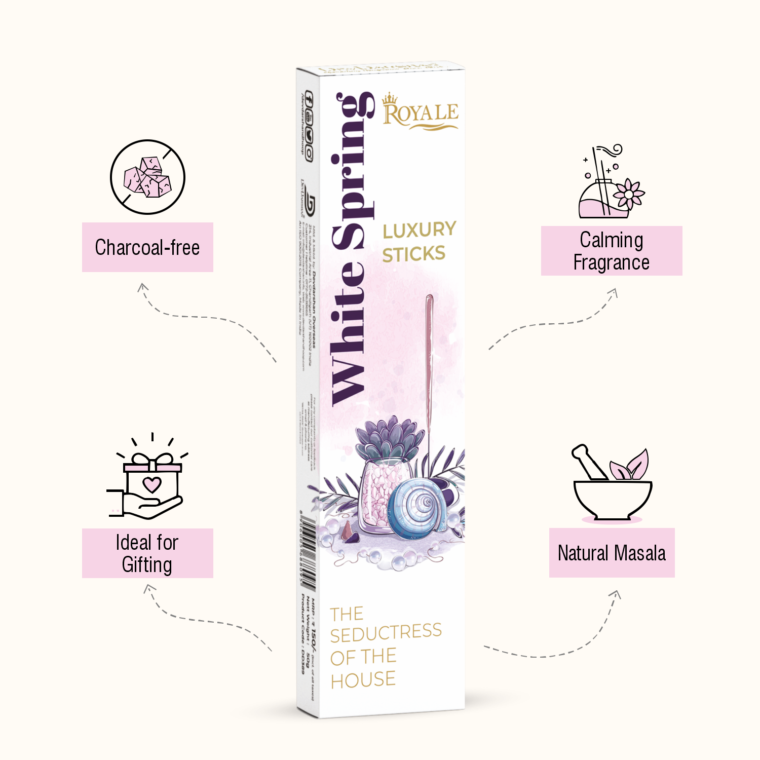 White Spring Royale Luxury Incense Sticsk (50g) 3