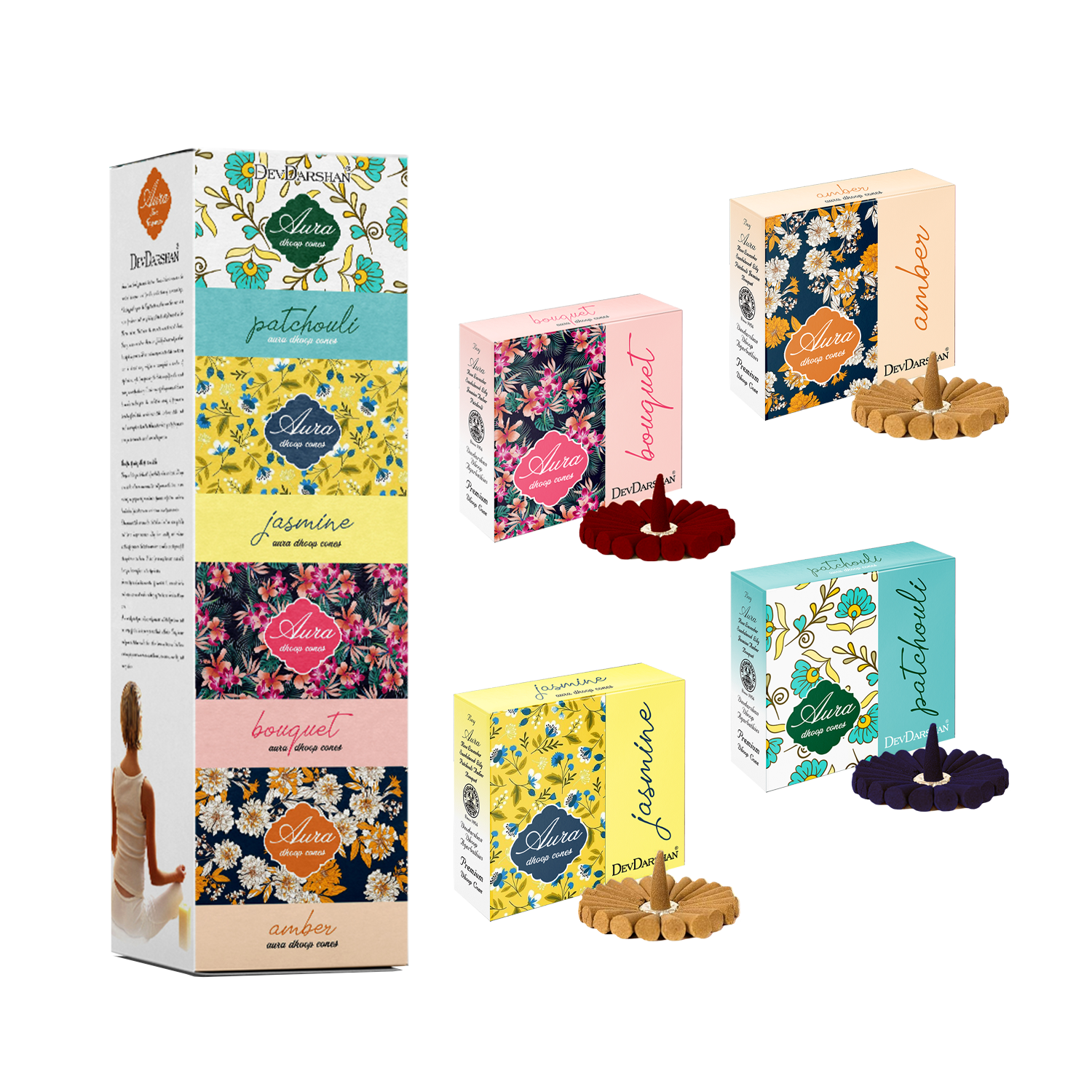 Aura Dhoop Cones Premium Mix Pack