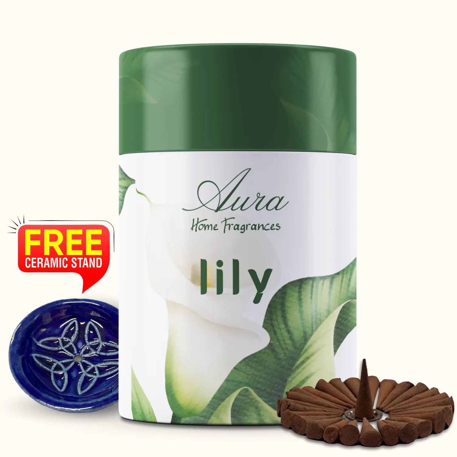 Buy Aura Lily Dhoop Cone Tube - Relaxing Floral Vibes