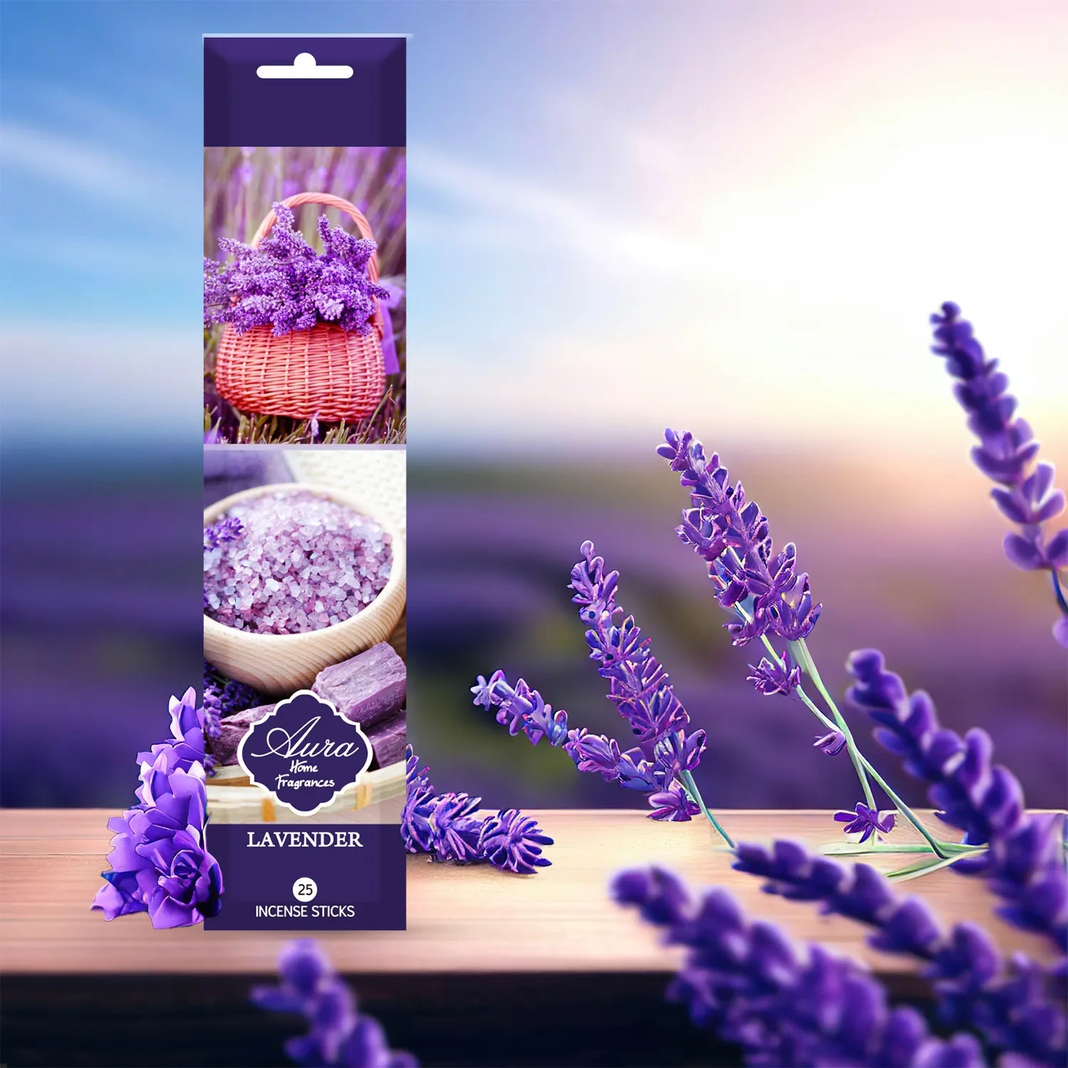 Lavender Aura Incense Sleeve Pack (25 Sticks) 4
