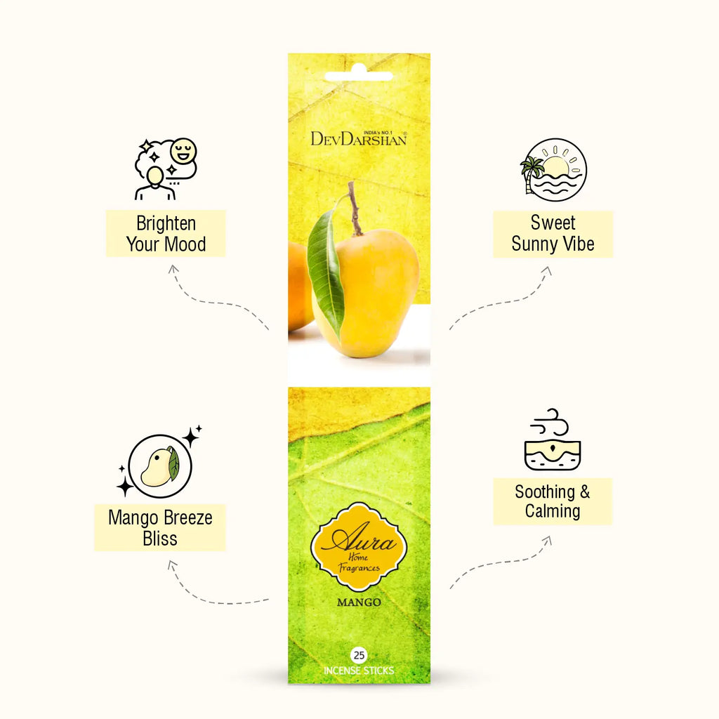 Mango Aura Incense Sleeve Pack (25 Sticks) 3