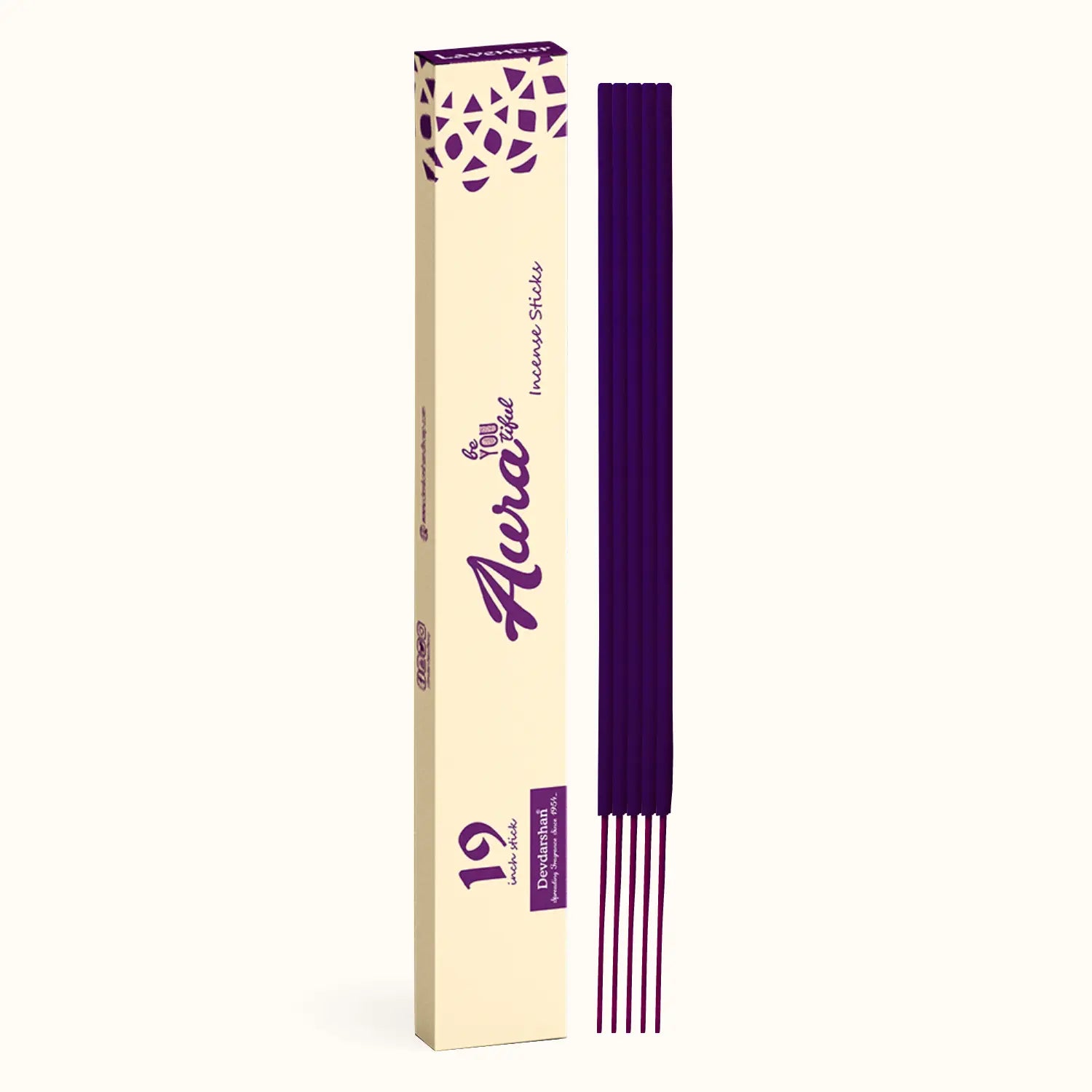Aura Lavender Long Incense Sticks - Sleep & Mindfulness Aid