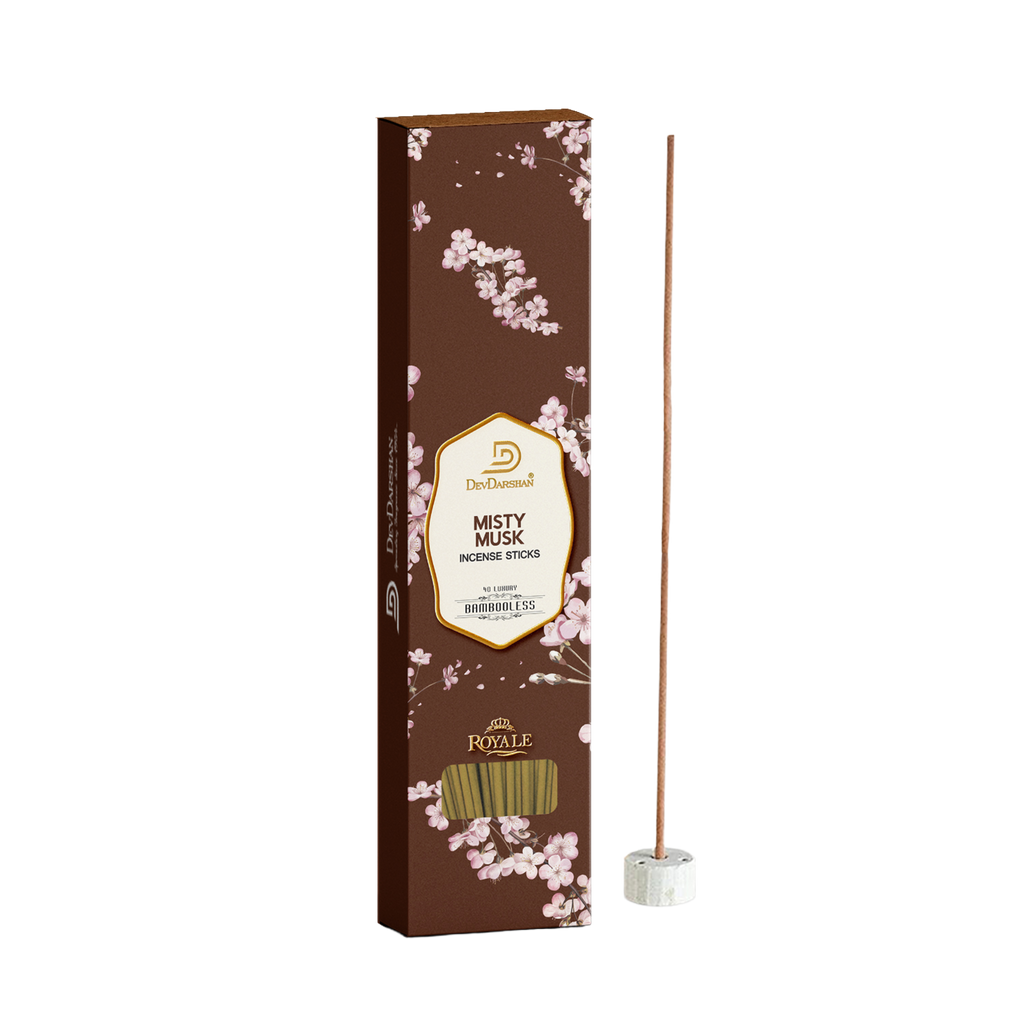 Misty Musk Incense Sticks - Premium Bambooless Dhoop
