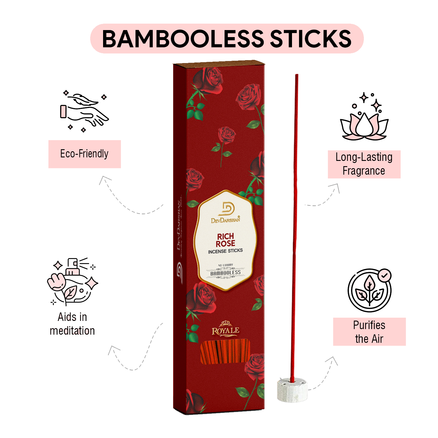 Rich Rose Bambooless Incense Sticks 2