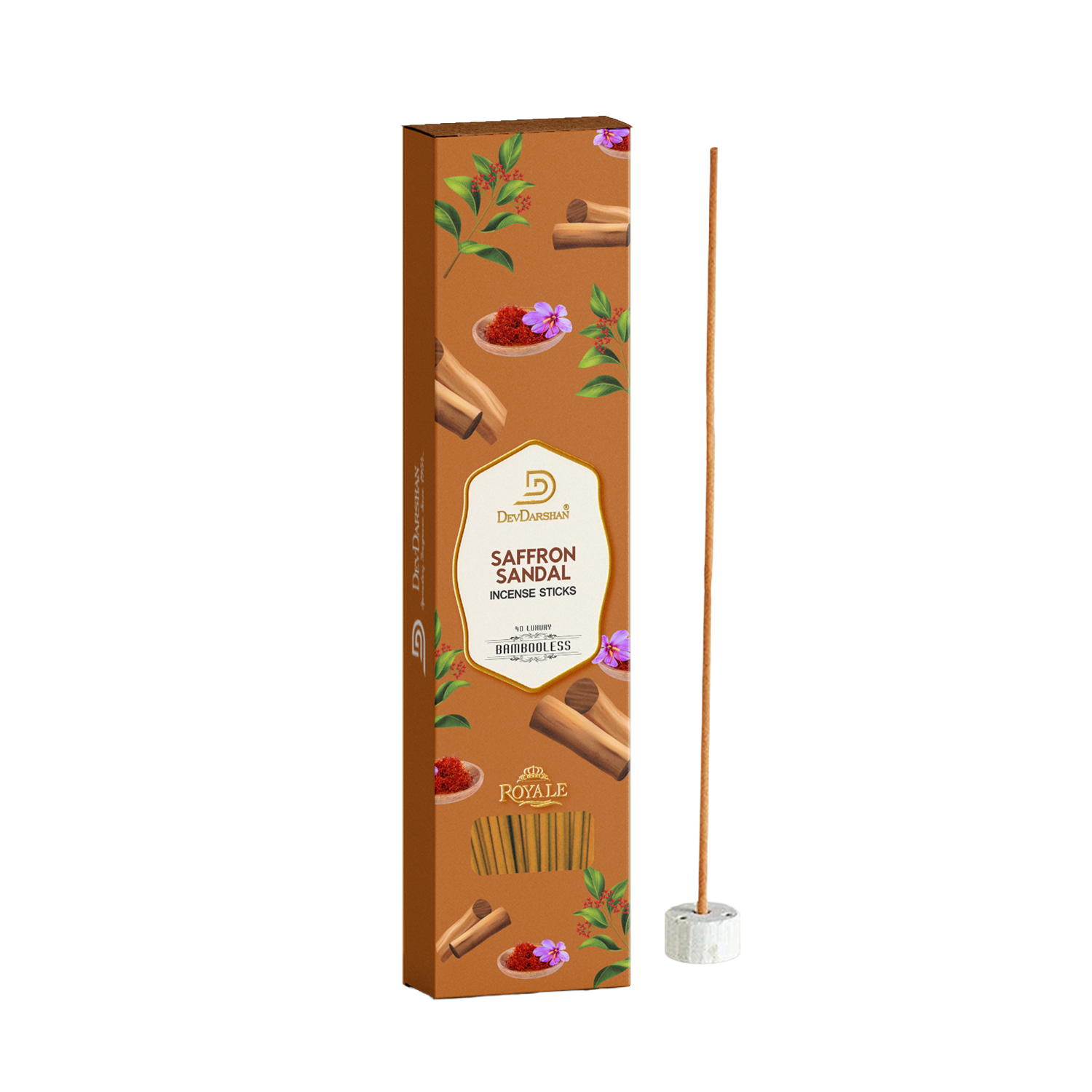 Buy Saffron [Keshar] Sandal Bambooless Incense Sticks