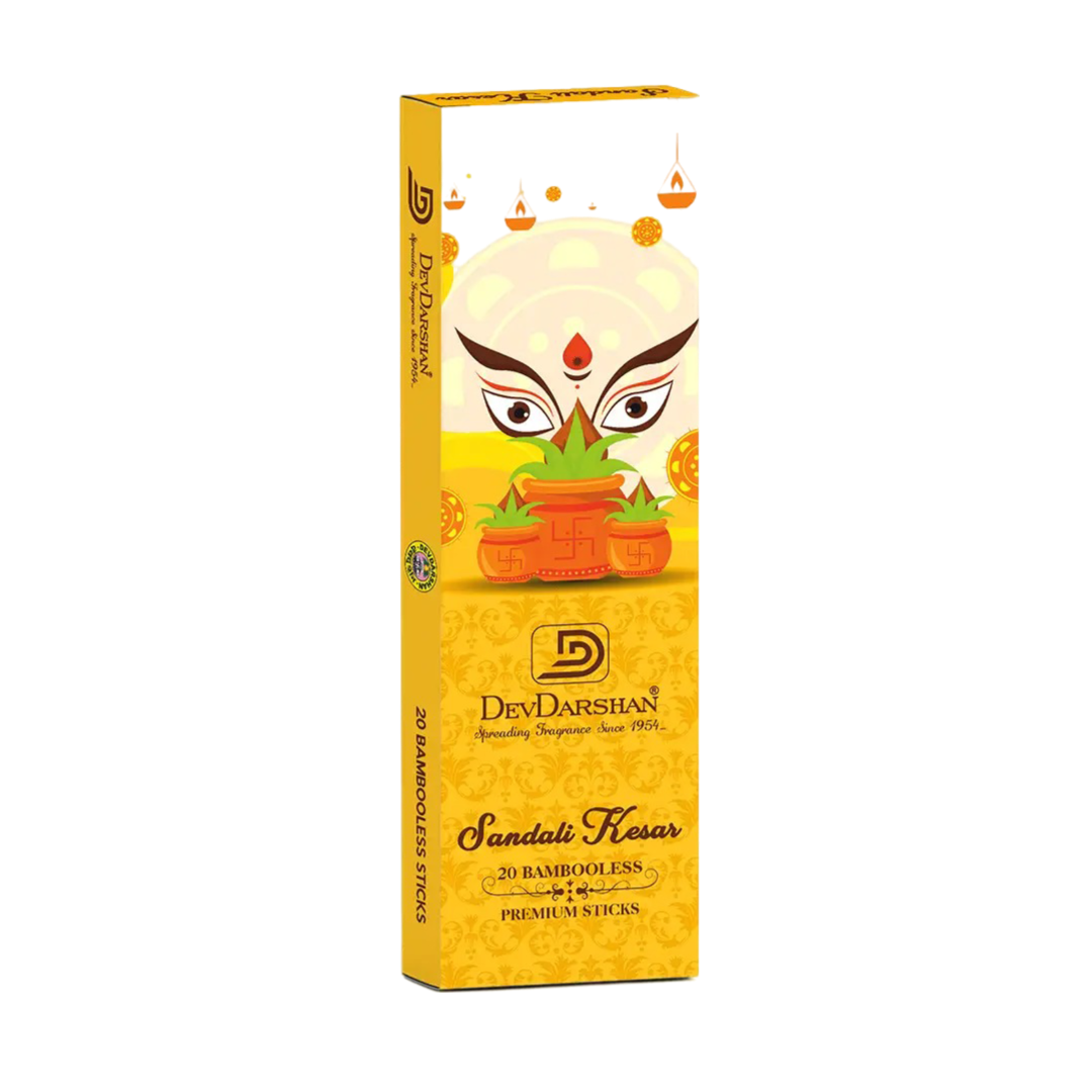 Sandali Kesar Bambooless Incense Sticks – Pure Saffron Bliss