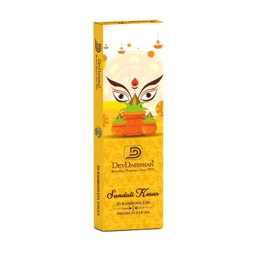 Sandali Kesar Bambooless Incense Sticks – Pure Saffron Bliss