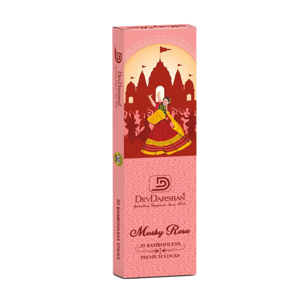 Buy Musky Rose Bambooless Incense Sticks – Premium Fragrance