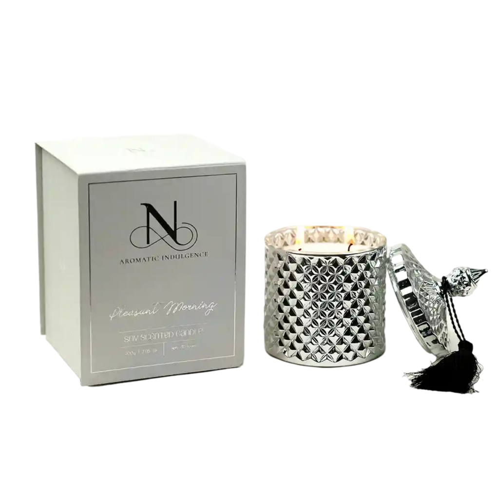 Buy Elegant Crystal Jar Pleasant Morning Candle - Daily Comfort