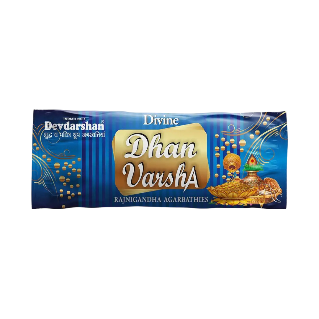 Divine Dhan Varsha Rajnigandha Incense Sticks Pouch (18g)