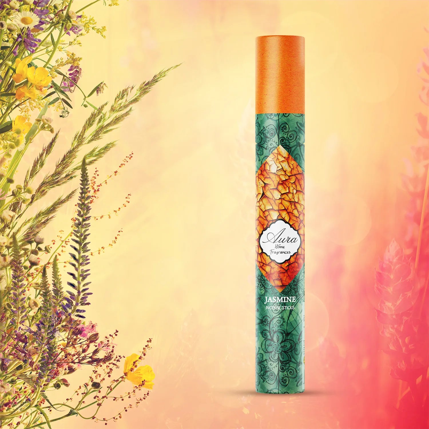 Jasmine Aura Incense Sticks Tube Pack (40g) 4