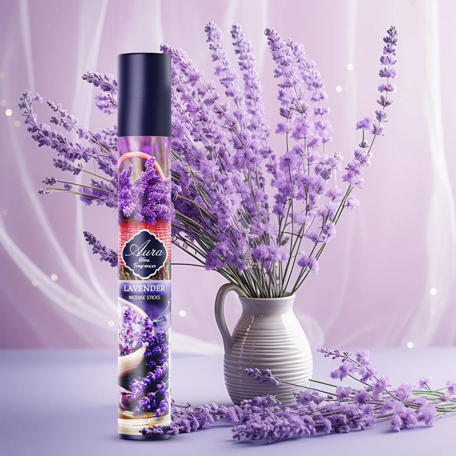 Lavender Aura Incense Sticks Tube Pack (40g) 4