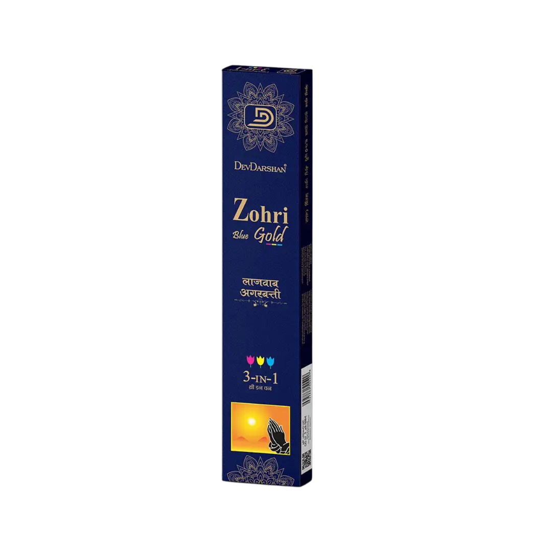 Zohri Gold Blue 3 in 1 Incense Sticks (18g)