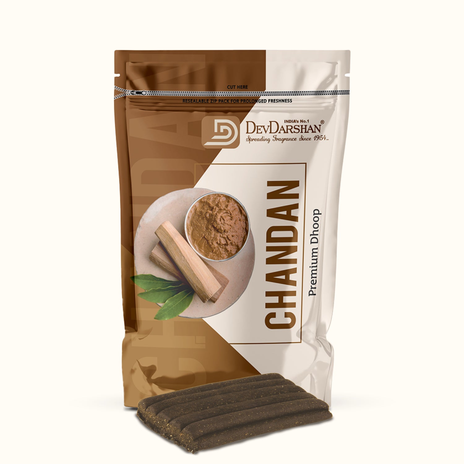 Chandan Premium Wet Dhoop Sticks Zip Pack (20 Sticks) 1