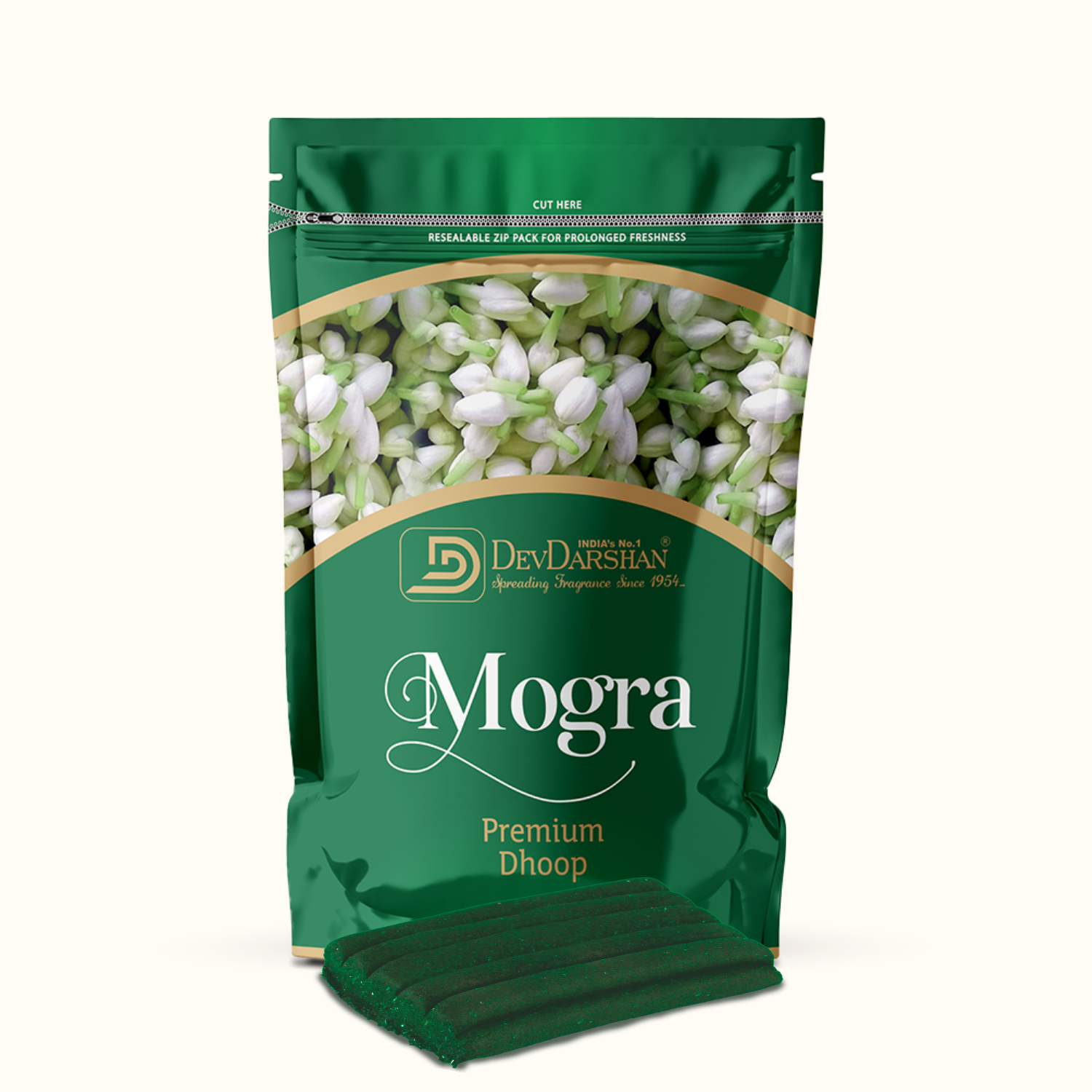 Mogra Premium Wet Dhoop Sticks Zip Pack (20 Sticks) 1