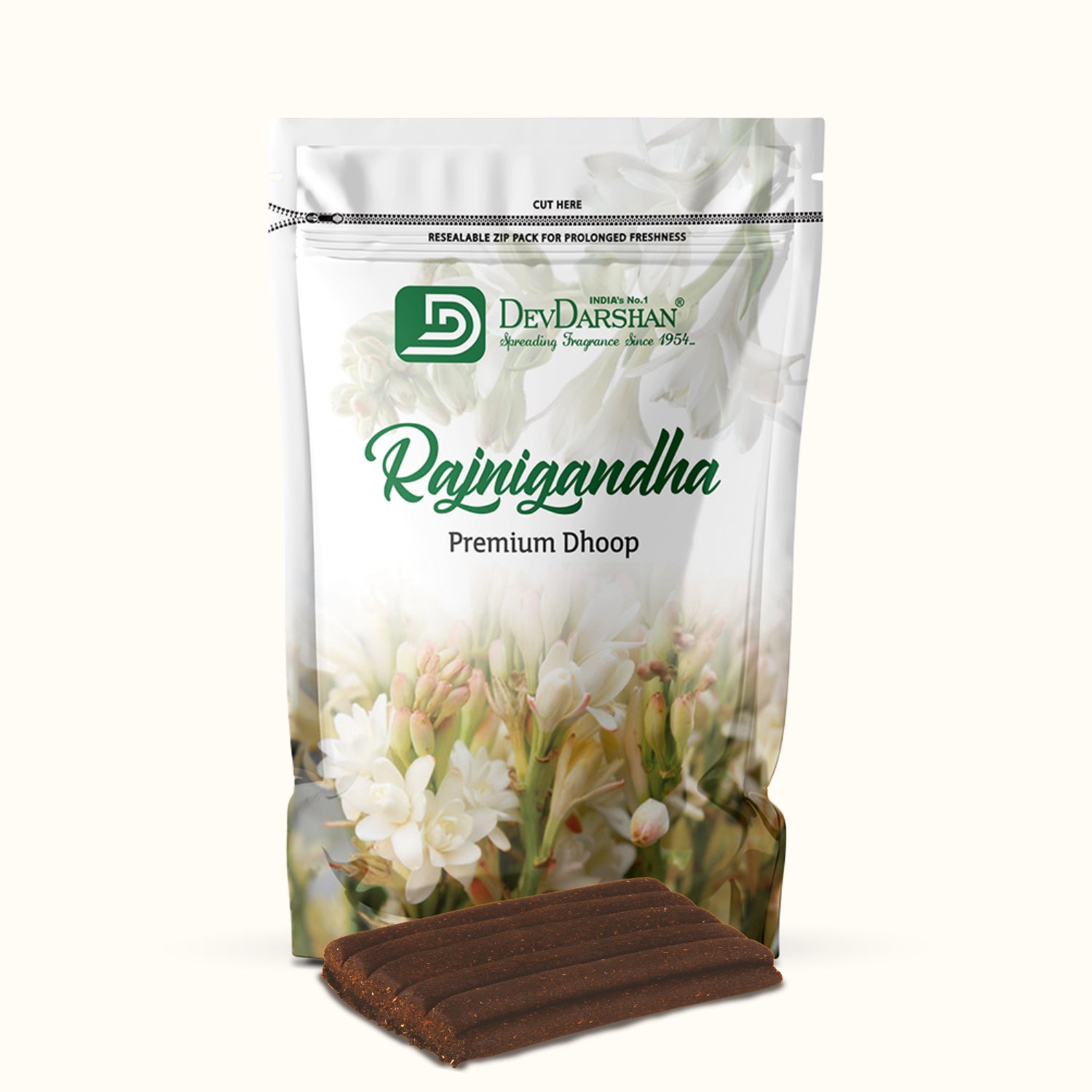 Rajnigandha Premium Wet Dhoop Sticks Zip Pack (20 Sticks) 1