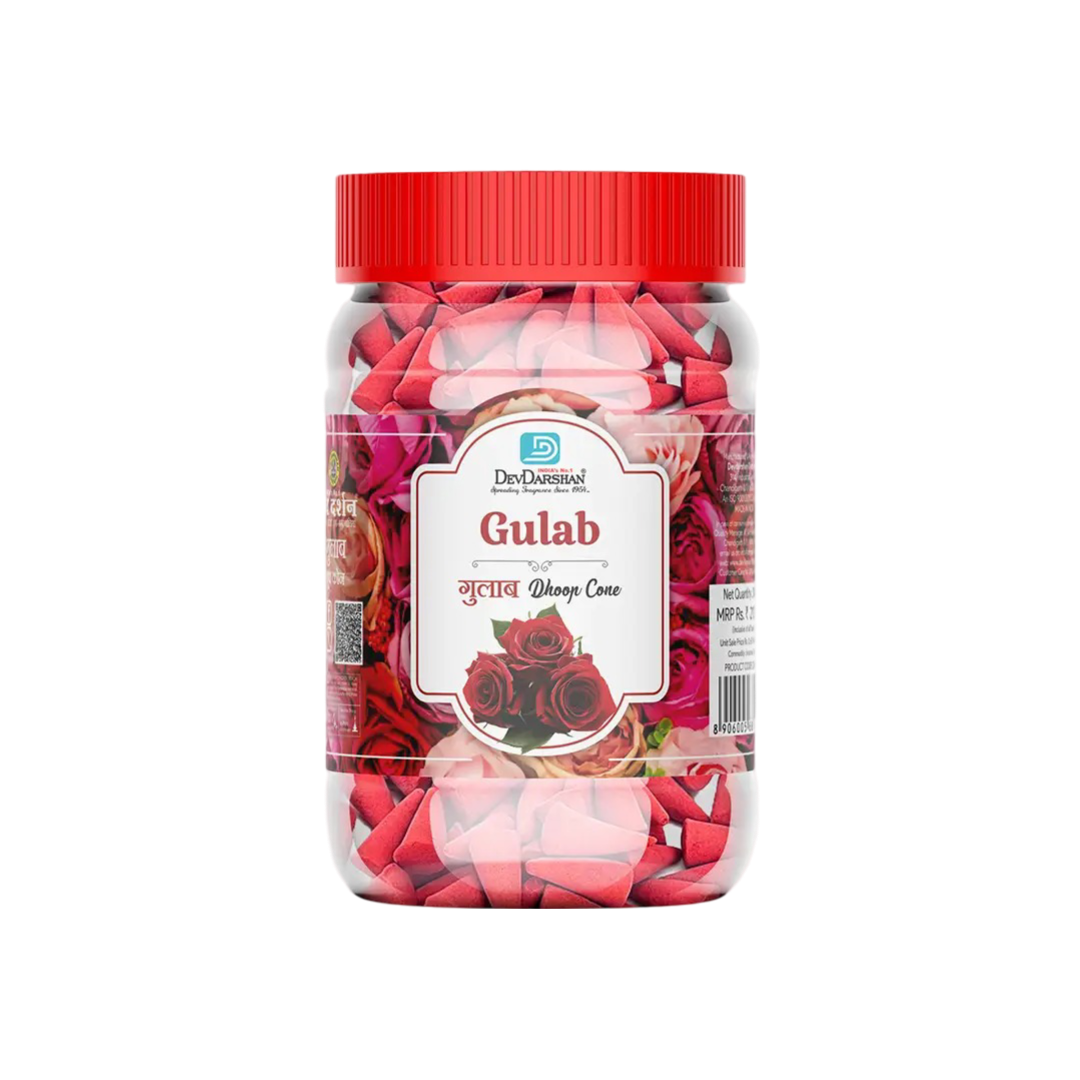 Shop Premium Gulab Dhoop Cone Jar - Natural Rose Bliss