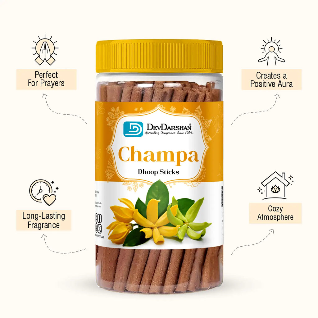 Champa Dry Dhoop Sticks Jar (85g) 3