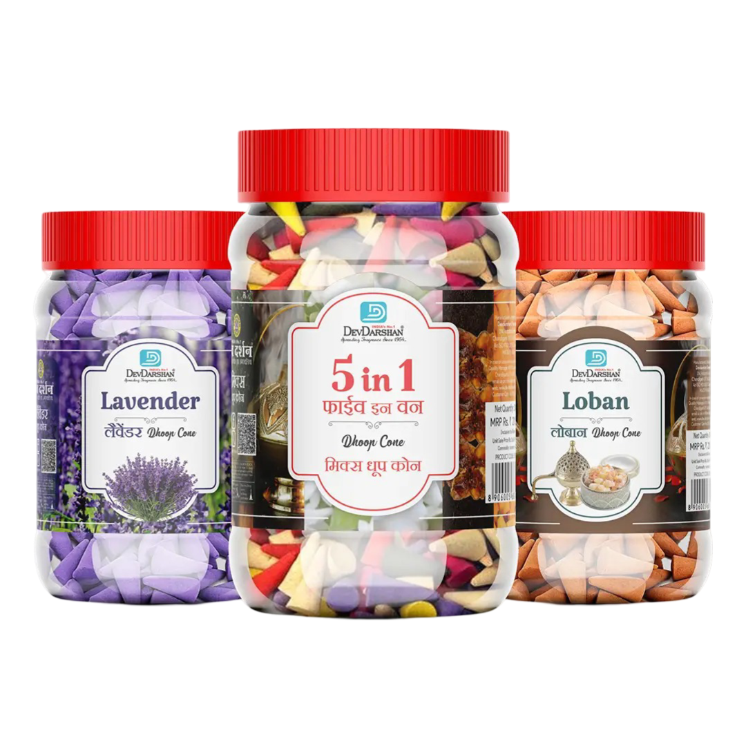 Buy Premium Dhoop Cones 3-in-1 Combo Pack for puja