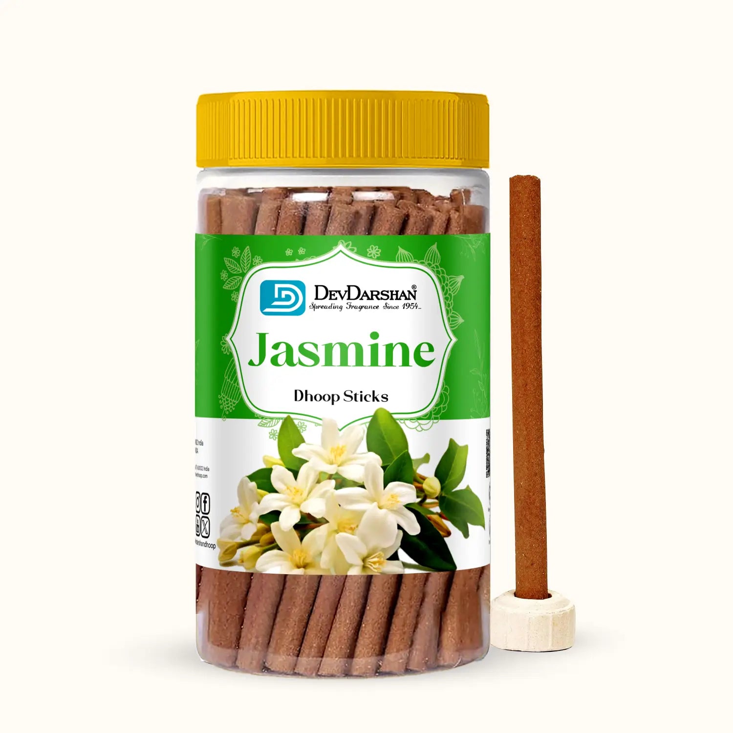 Jasmine Dry Dhoop Sticks Jar (85g) 2