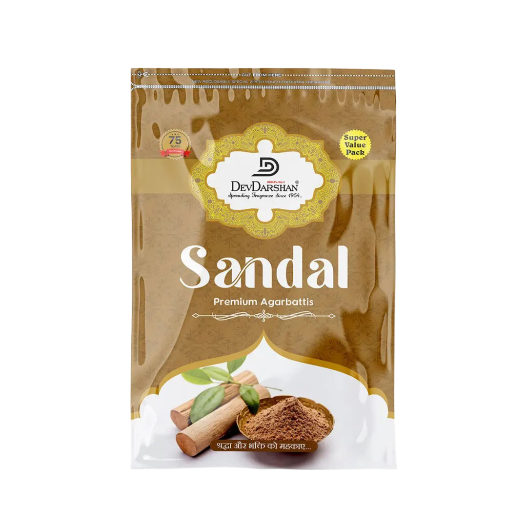 Sandal Premium Incense Sticks Pouch – Premium Fragrance