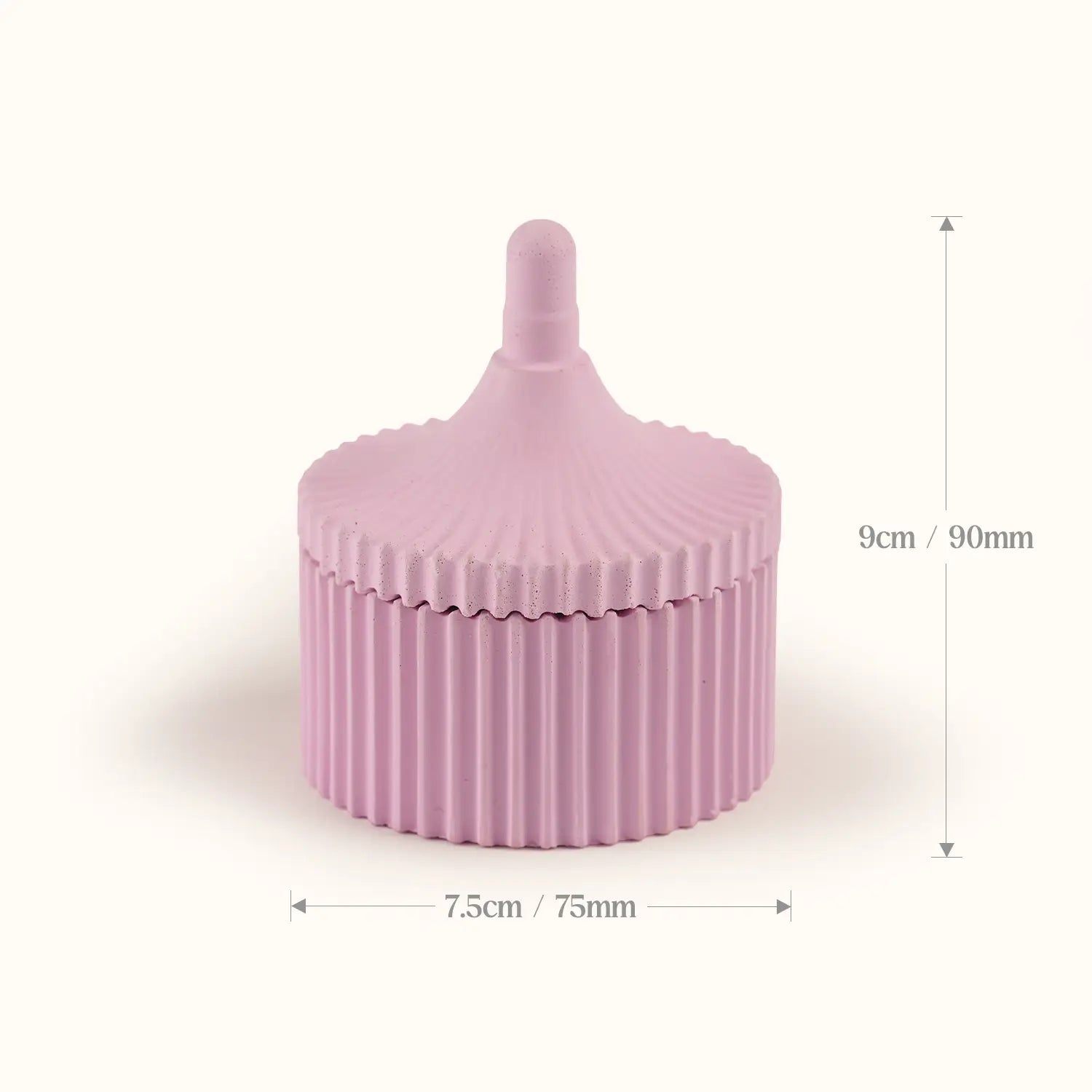 Trinket Jar Scented Candle with Dome Lid (Blush Pink)